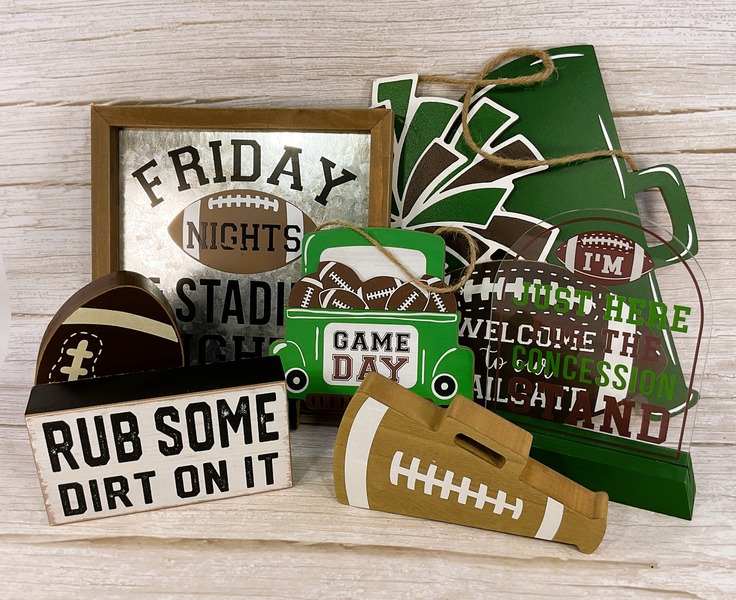 HL Fall Decor - Football Welcome to our Tailgate Wall Wreath Sign