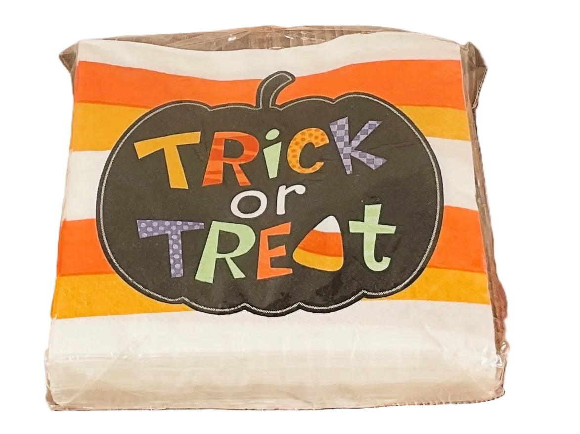 HL Halloween Party Supply - Candy Corn Trick Treat Icon Decoupage Napkins - You Choose