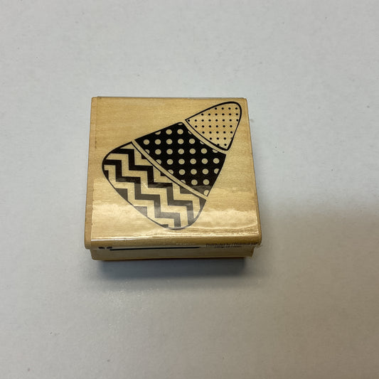 Craft Smart Halloween Wood-Mounted Rubber Stamp ~ Candy Corn Design