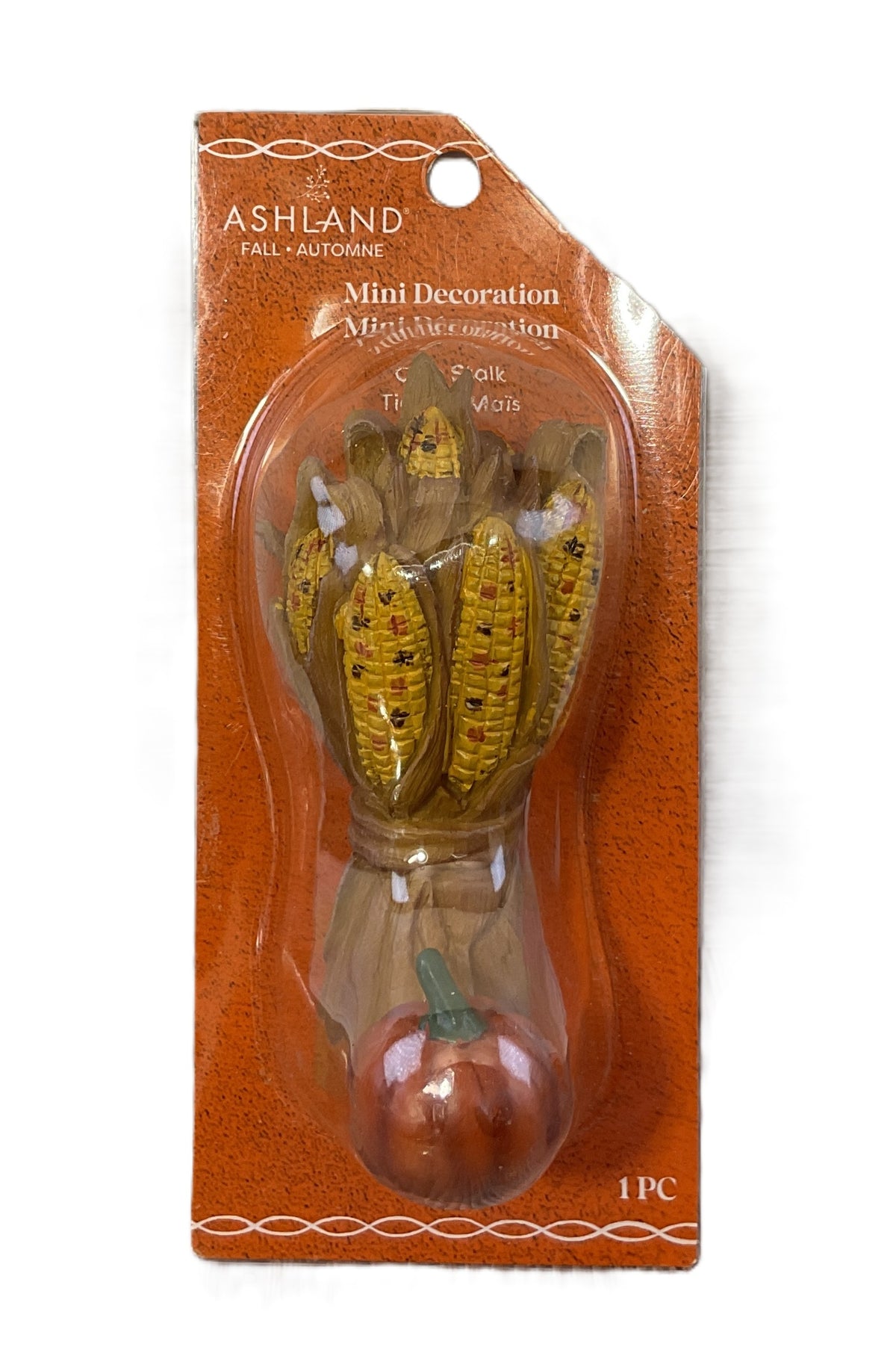 Michaels Ashlands Fall Decor - Harvest Corn Stalk Pumpkin Resin Figurine