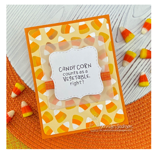 Newton's Nook Clear Rubber Stamp - Candy Corn Vegetable