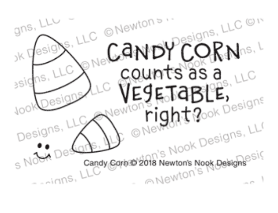Newton's Nook Clear Rubber Stamp - Candy Corn Vegetable