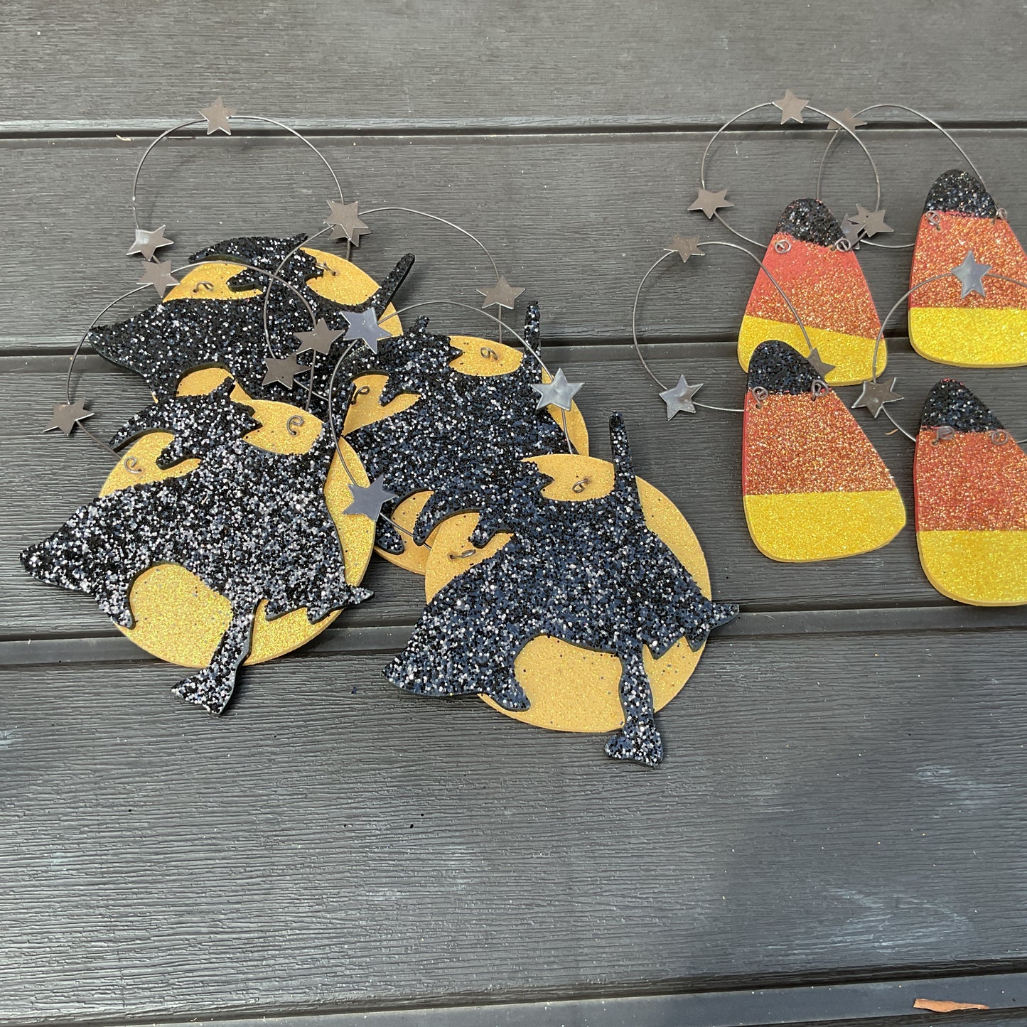 OWI Halloween Decor - Haunted House Witch Candy Corn Ornaments 12pc