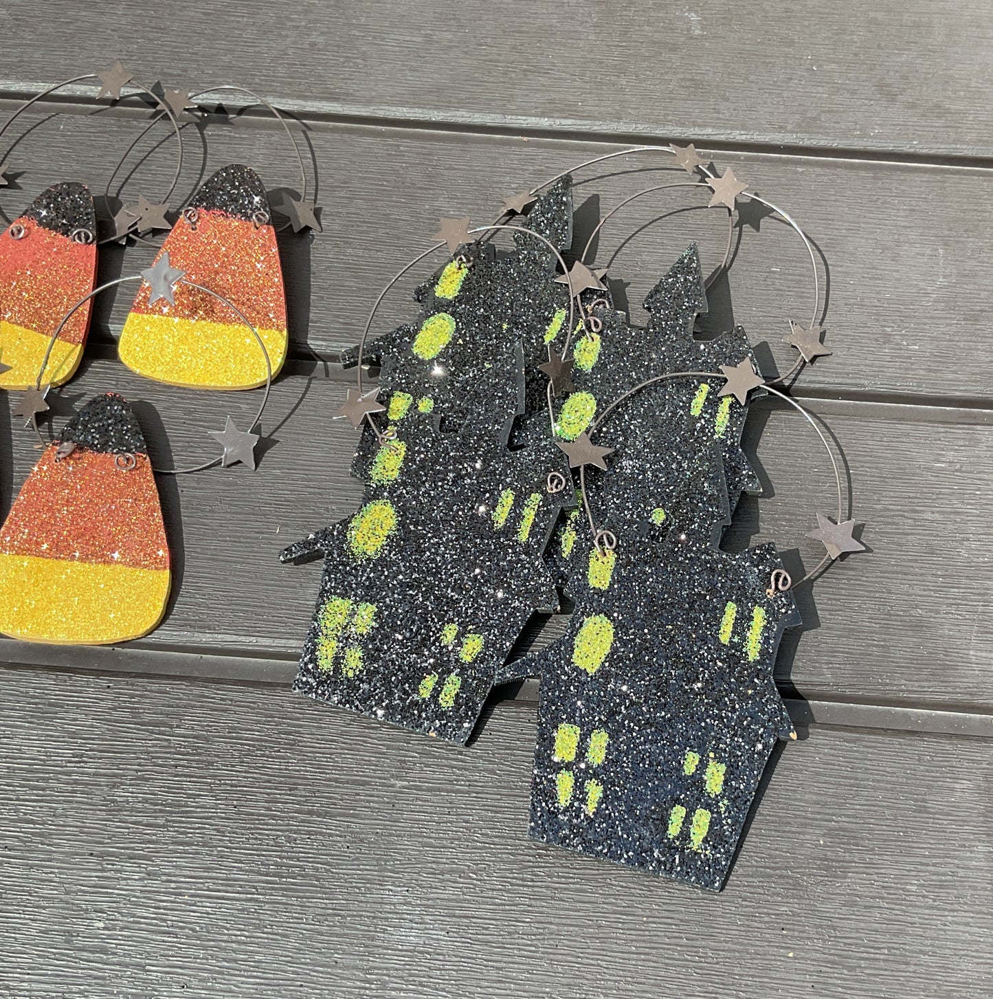 OWI Halloween Decor - Haunted House Witch Candy Corn Ornaments 12pc