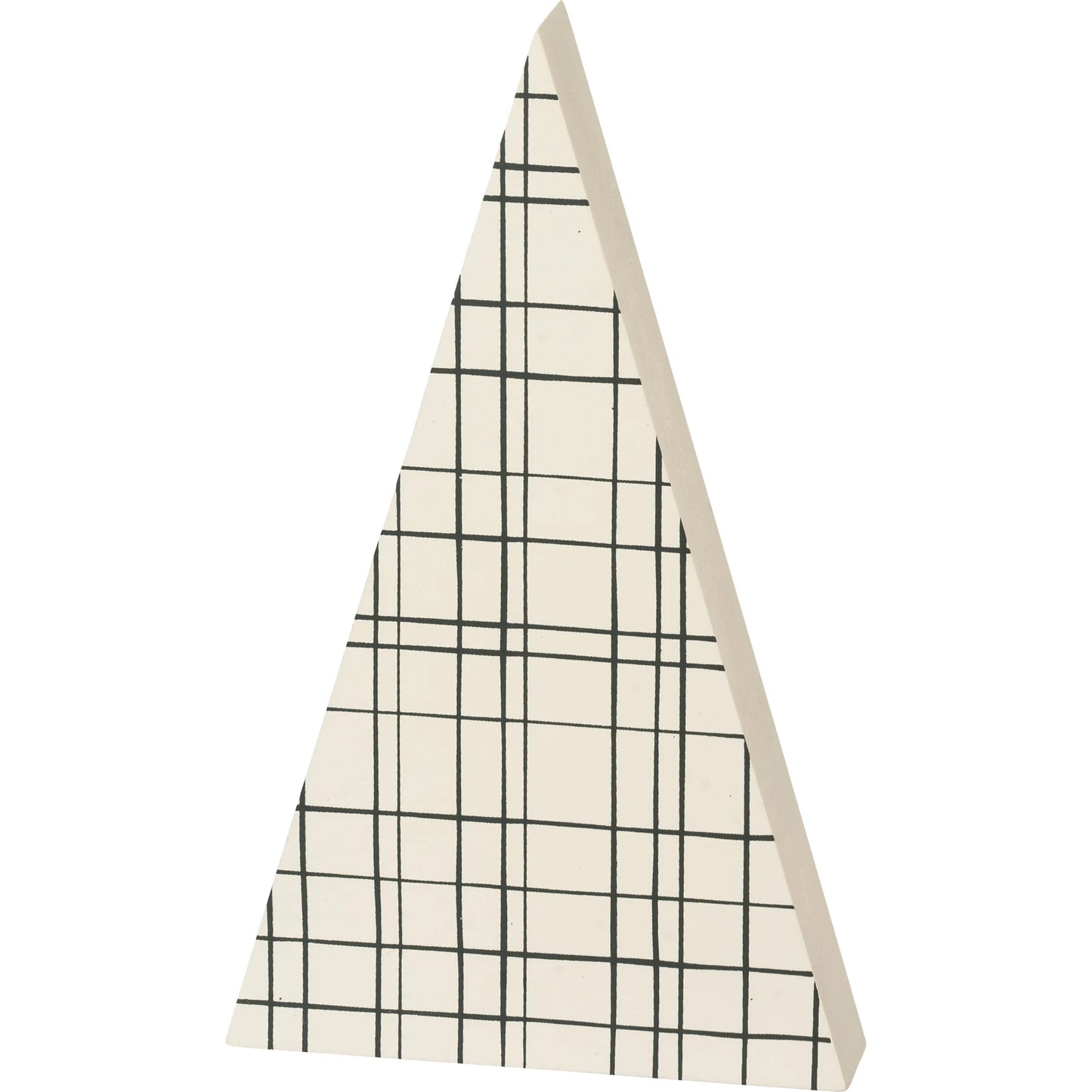 PBK Christmas Decor - Chunky Wood Triangle Nordic Natural Decor 3pc Set