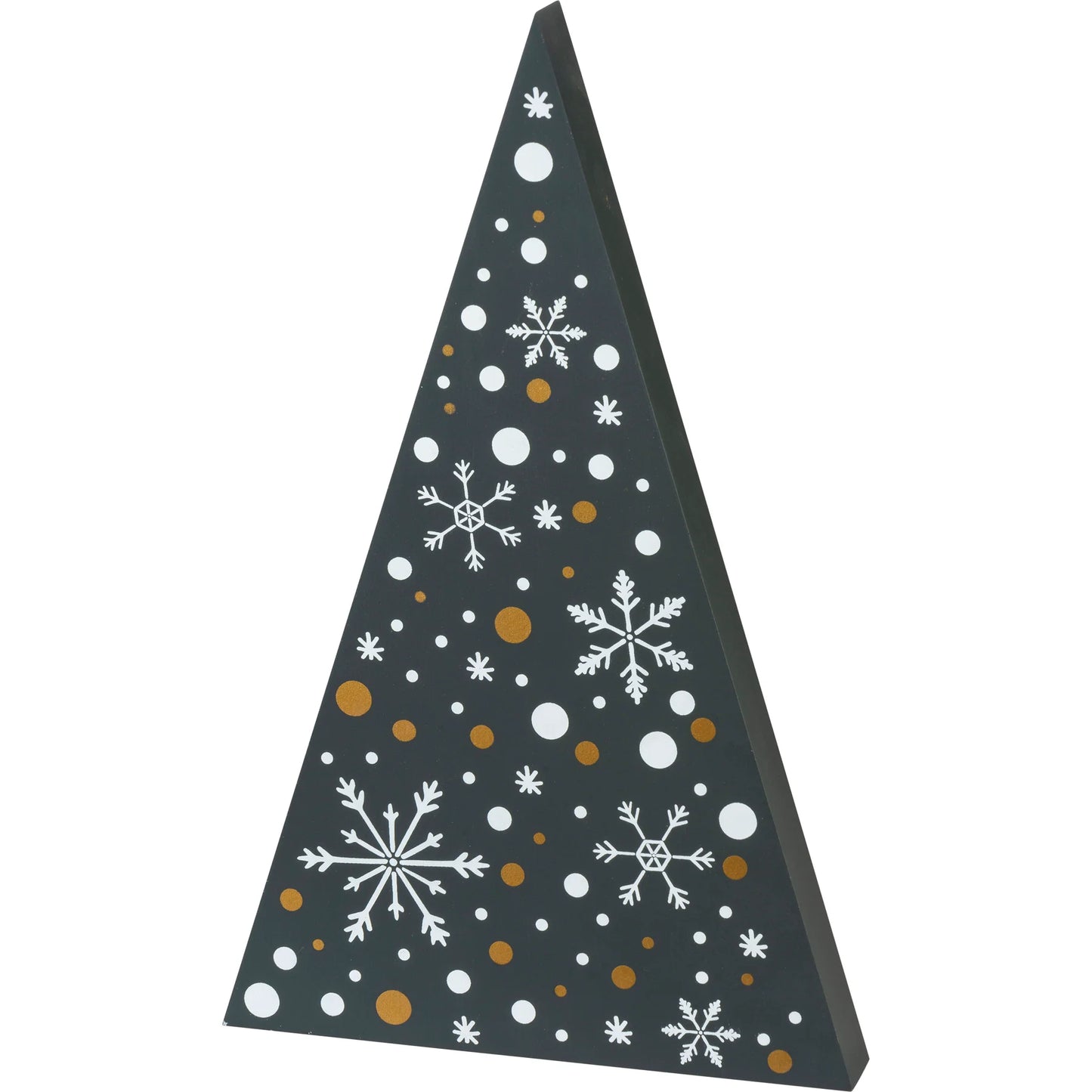 PBK Christmas Decor - Chunky Wood Triangle Nordic Natural Decor 3pc Set
