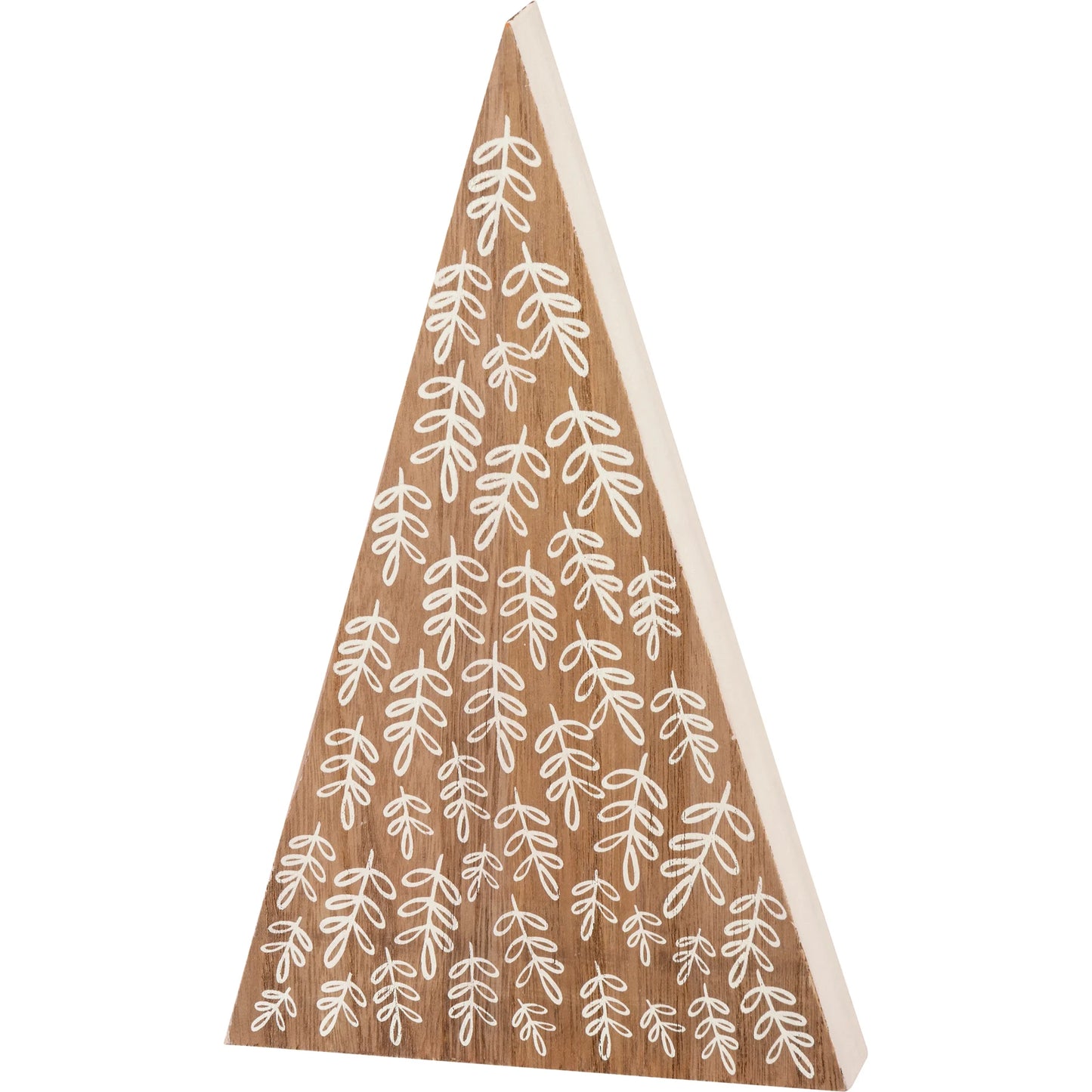 PBK Christmas Decor - Chunky Wood Triangle Nordic Natural Decor 3pc Set