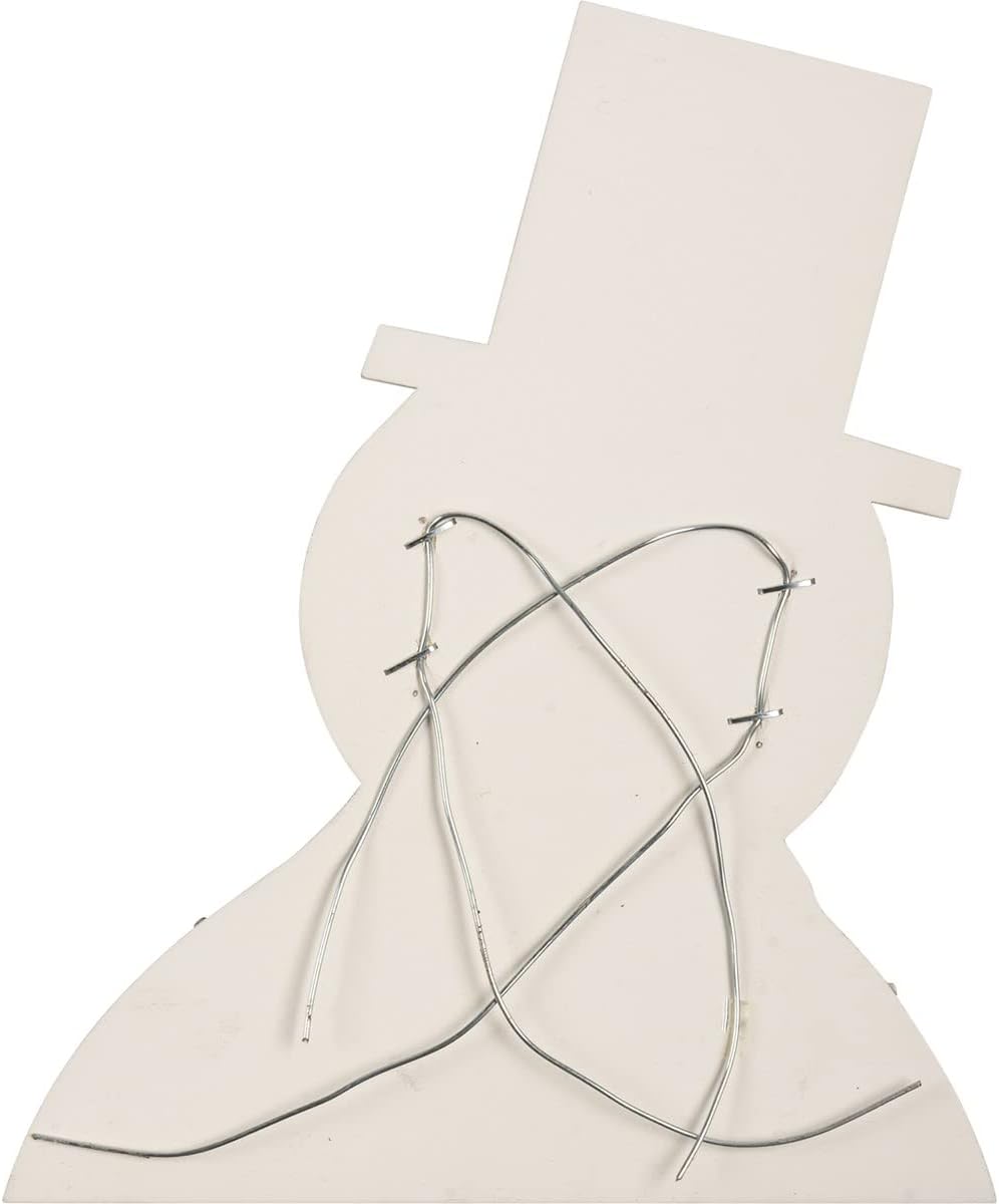 PBK Christmas Decor - Prim Snowman Wreath Insert Sign
