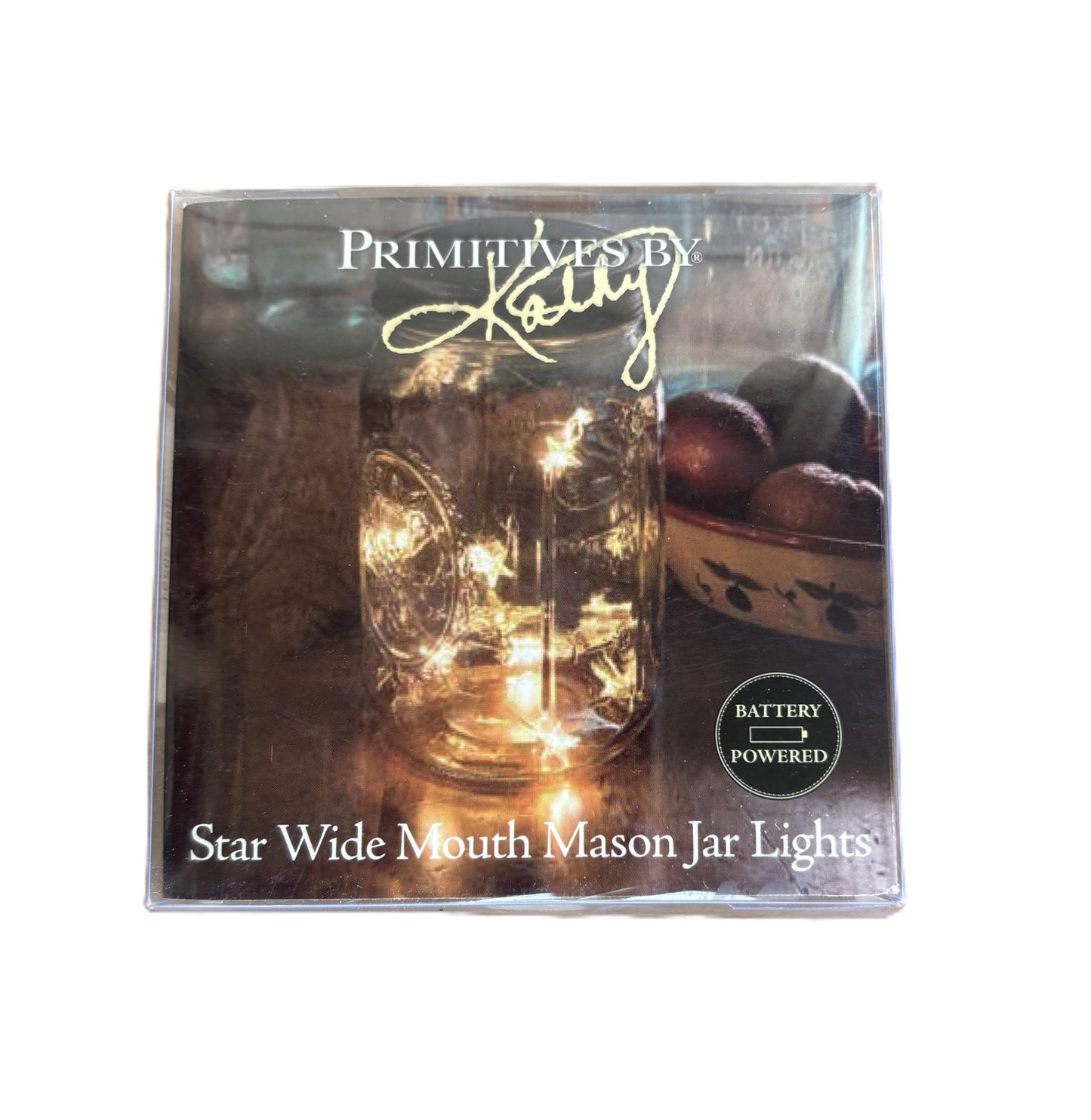 PBK Home Decor - Mason Jar Lid with Star String Lights - Battery Operated