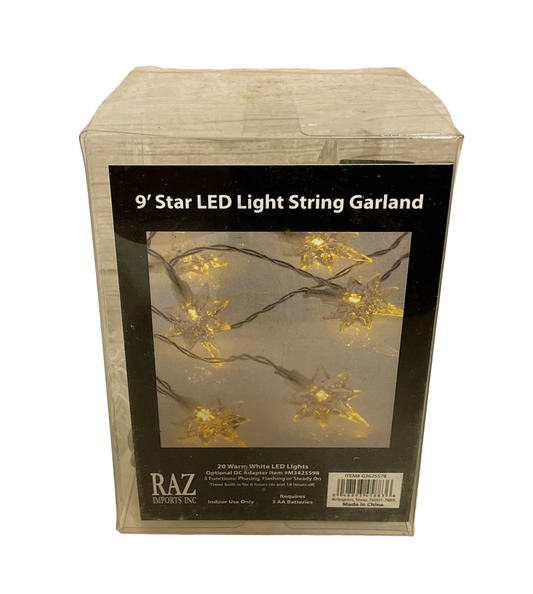 Raz Imports Christmas Decor - 9ft LED Bethlehem Star String Garland