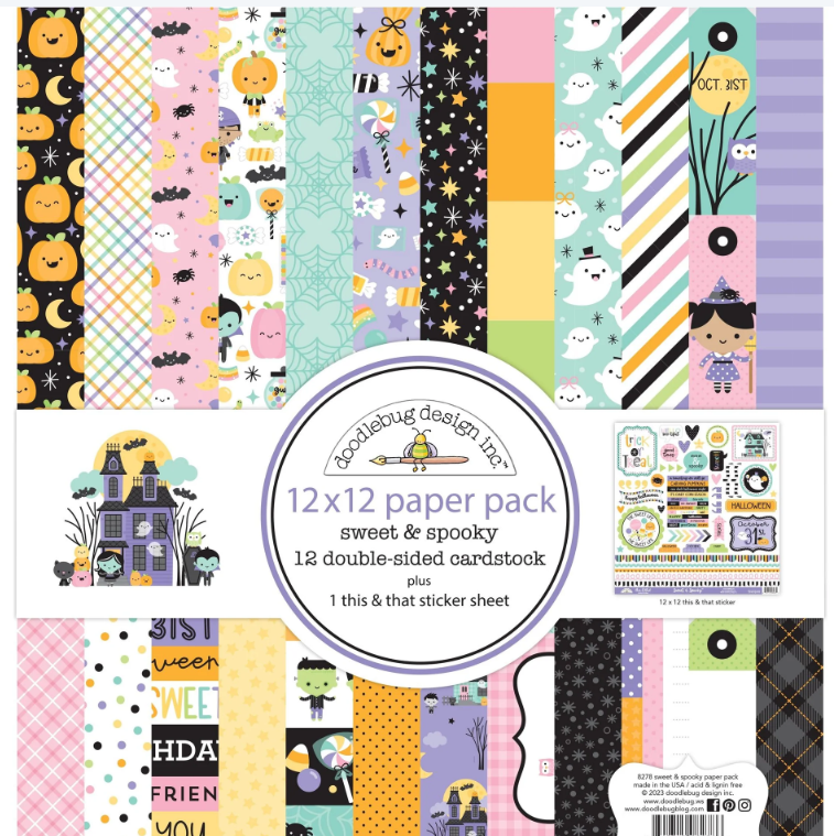 DB Halloween Craft Supply - Doodlebug Designs Sweet & Spooky Paper Pack