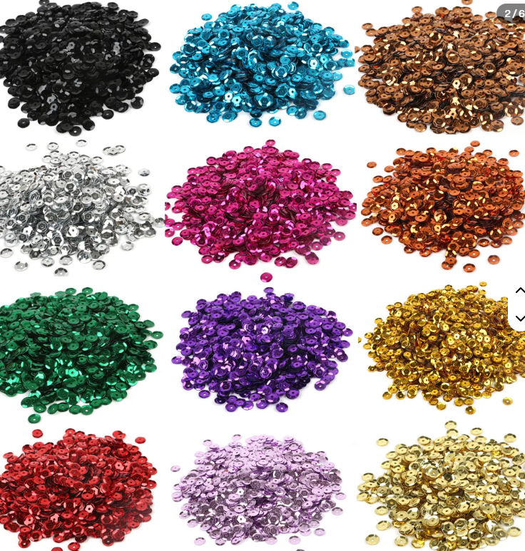 AGSD Craft Supply - Bulk Round Loose Sequin 3-4-5mm Mix - Various Colors