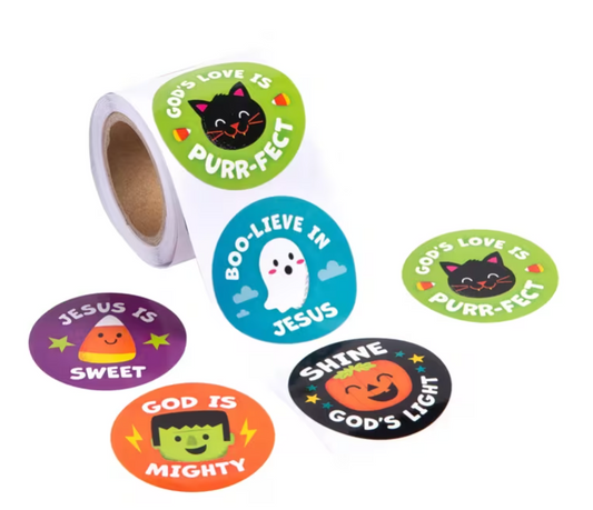 FE-OTC Halloween Craft Supply - Religious Faith Based Jesus God Sticker Roll
