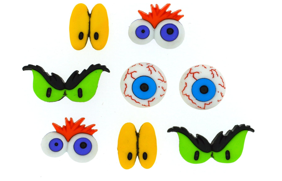 Dress It Up Craft Supply - Halloween Theme Buttons Various Designs