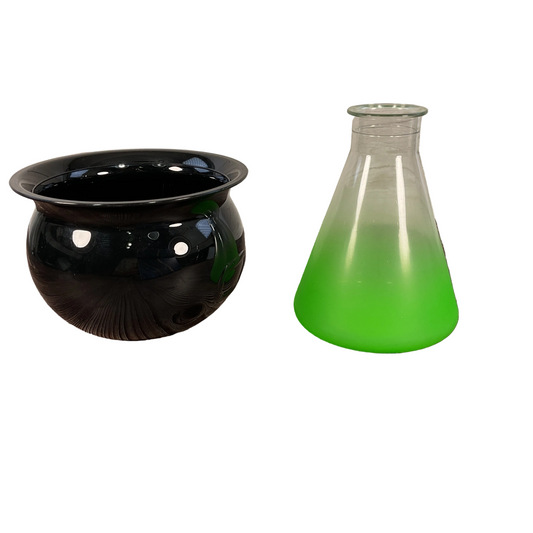 Target Halloween Decor - Black Cauldron Tubes Poison Bottle Drinkware