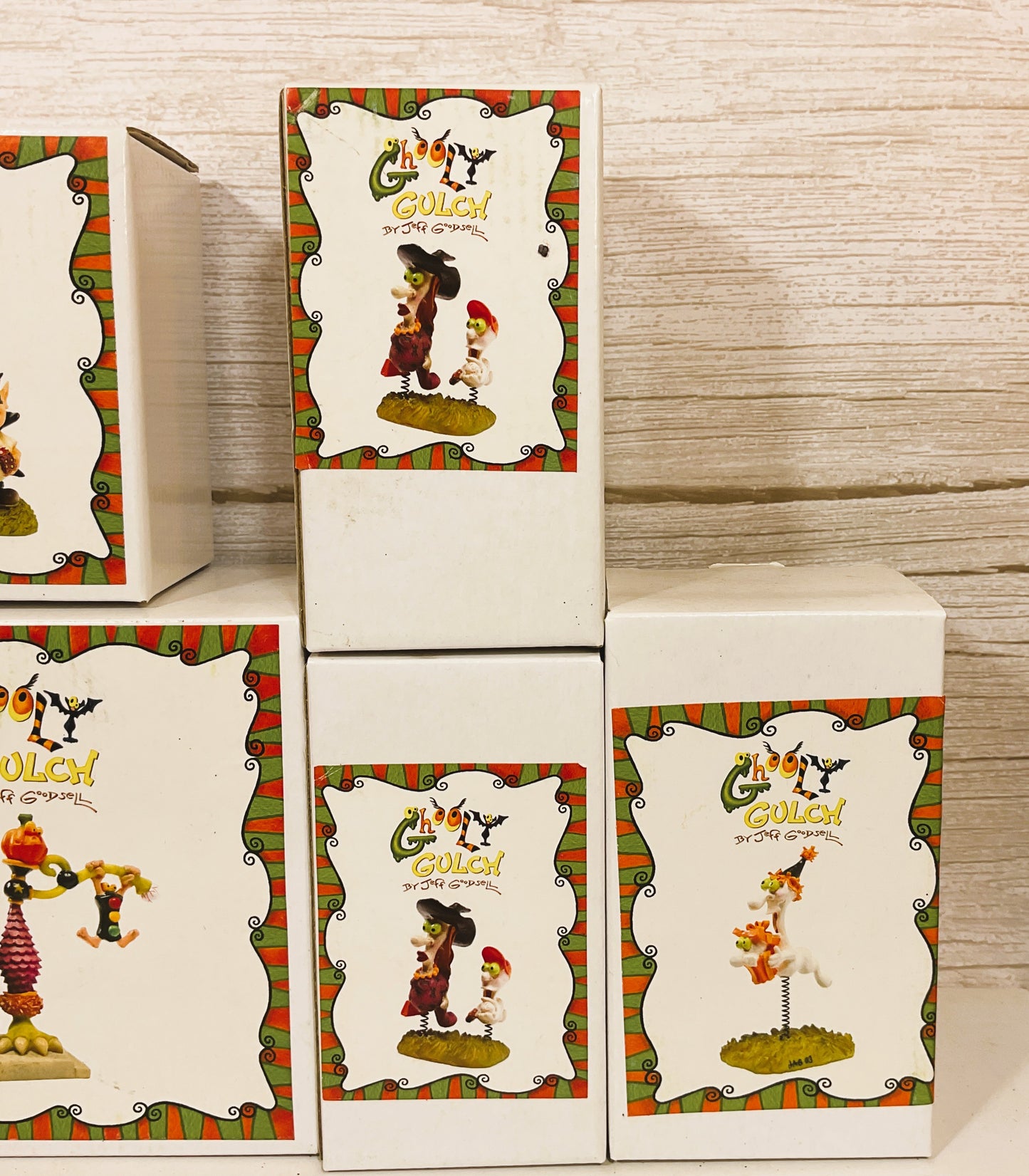 Whimsy Halloween Village Resin Figurines Ghooly Gulch by Jeff Goodsell