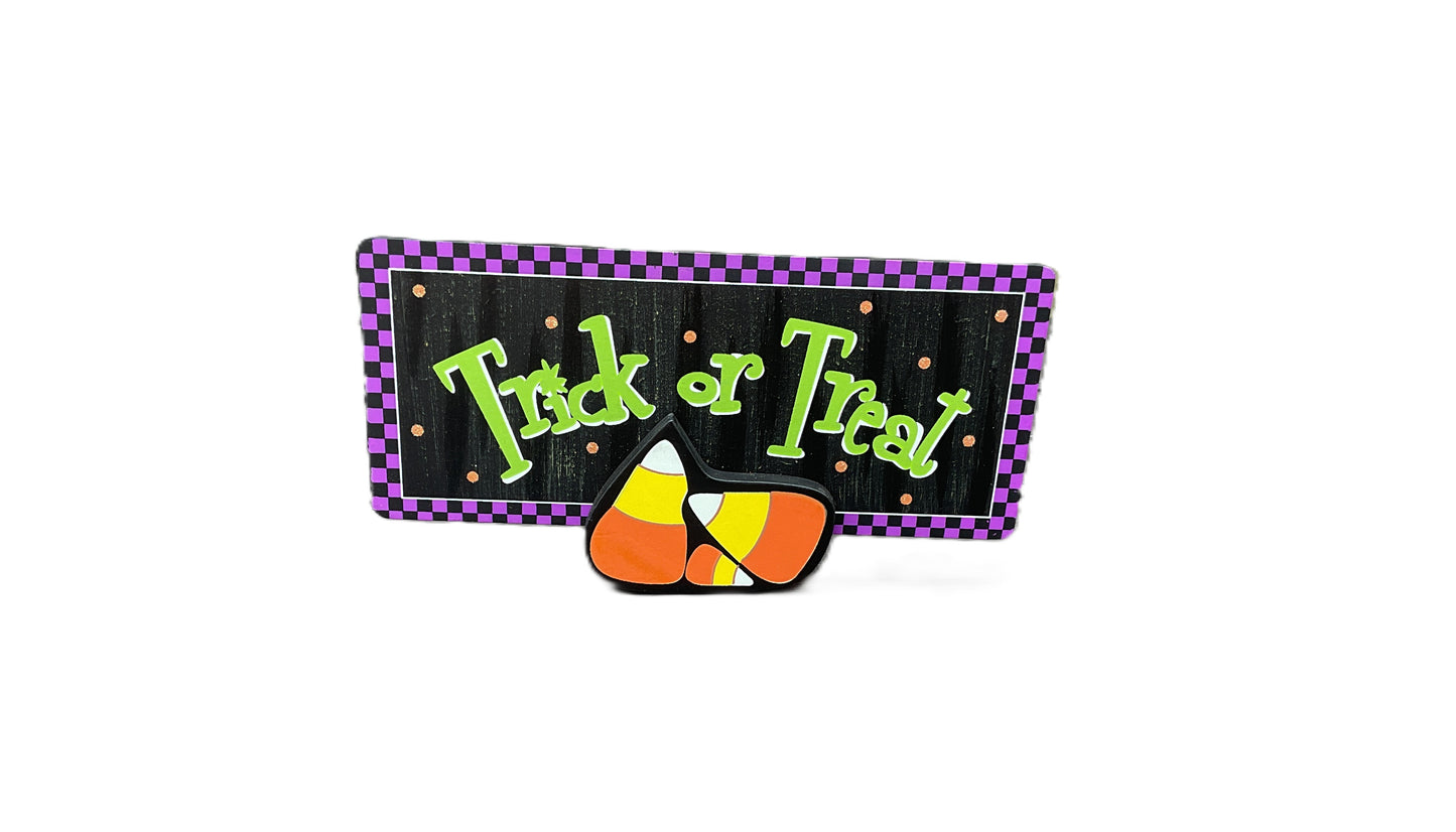 Young's Halloween Decor -Whimsy 3-D Tier Tray Chunky Wood Sitters 3pc
