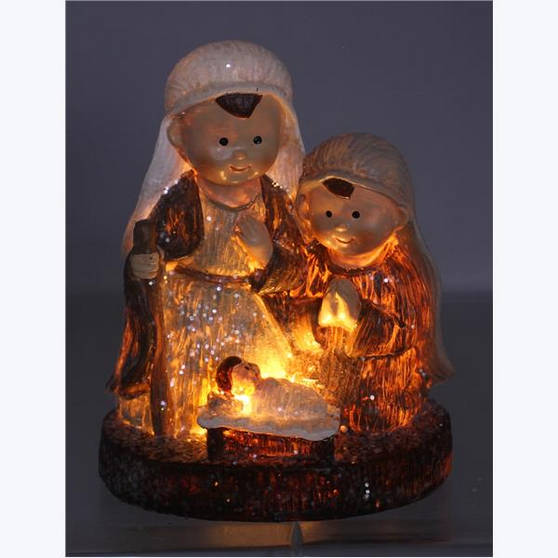 YI Christmas Decor - Children LED Lighted on Timer Nativity