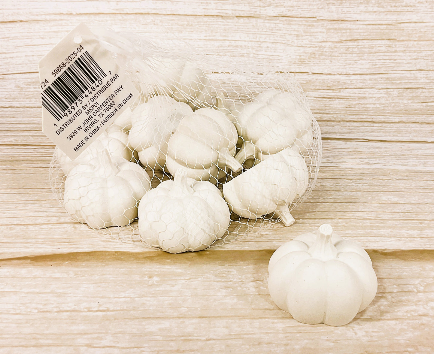 Make Market Halloween Craft Supply - DIY Small Unfinish White Pumpkins