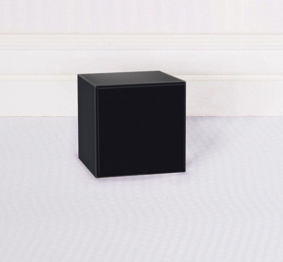 Adams Craft Decor - DIY Blank Wood Cube 4inch Cube Black
