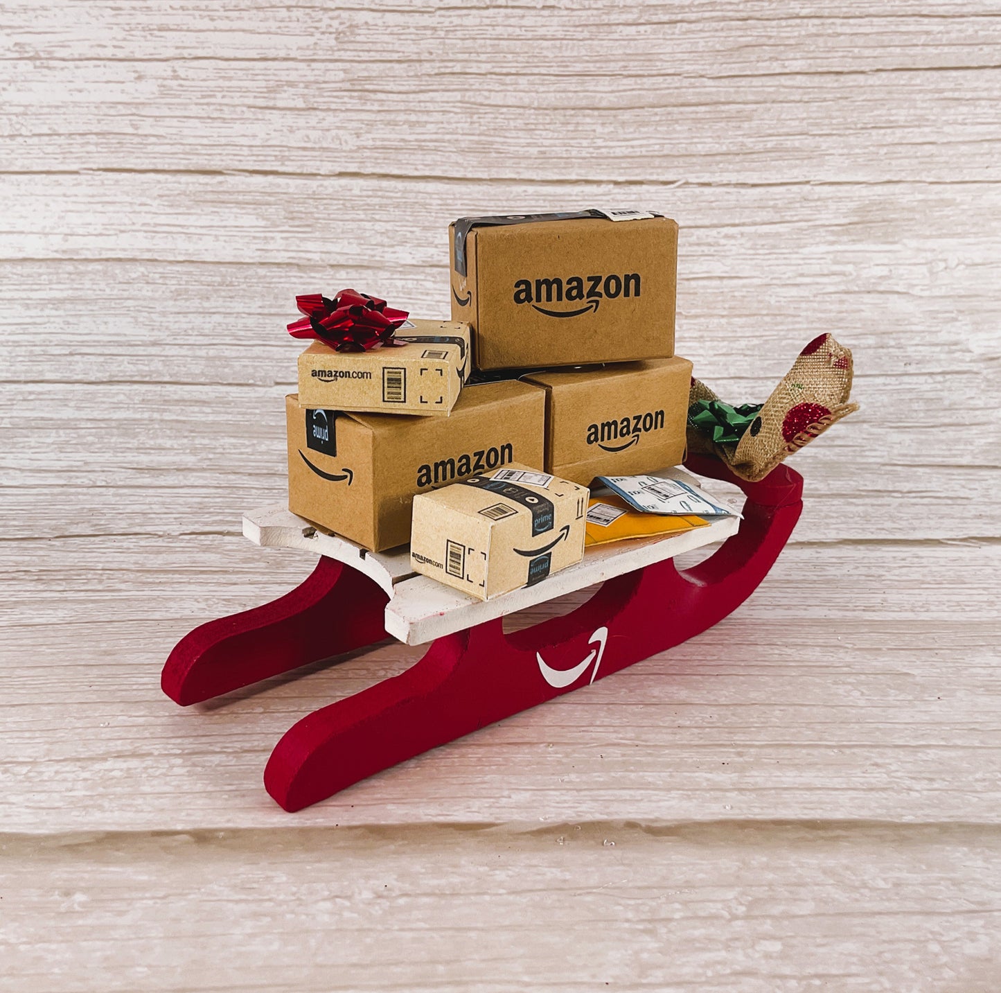 AGSD Christmas Decor - Multi Packages A to Z Delivery Sled Display