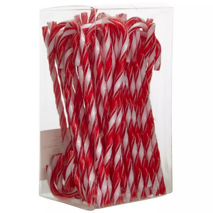 HL Christmas Craft Supply - Red White 7-inch Candy Cane Ornament 48pc
