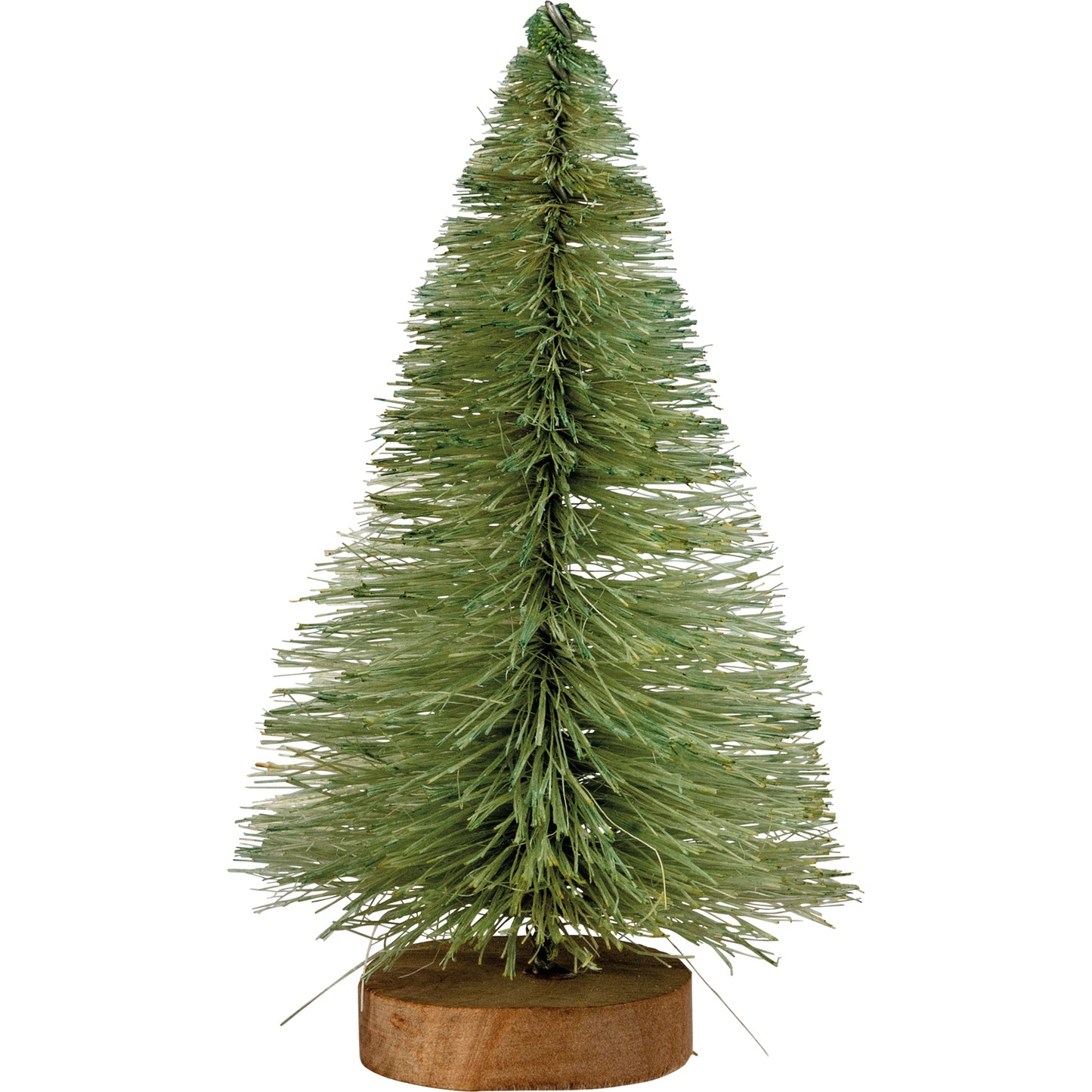 PBK Christmas Decor - Small Green Sisal Bottle-brush Trees 3pc Set