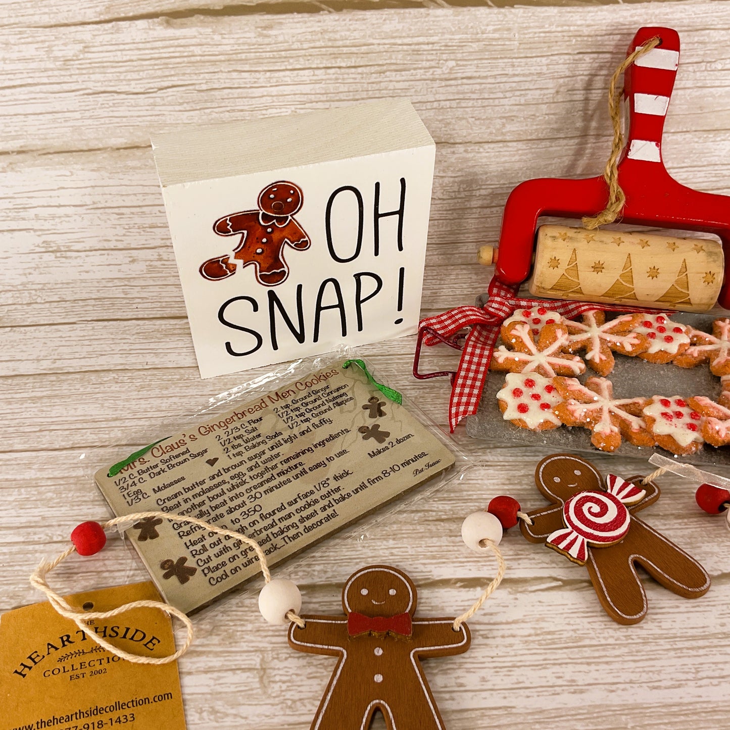 Christmas Decor - Gingerbread Theme Tier Tray Bundle 5pc