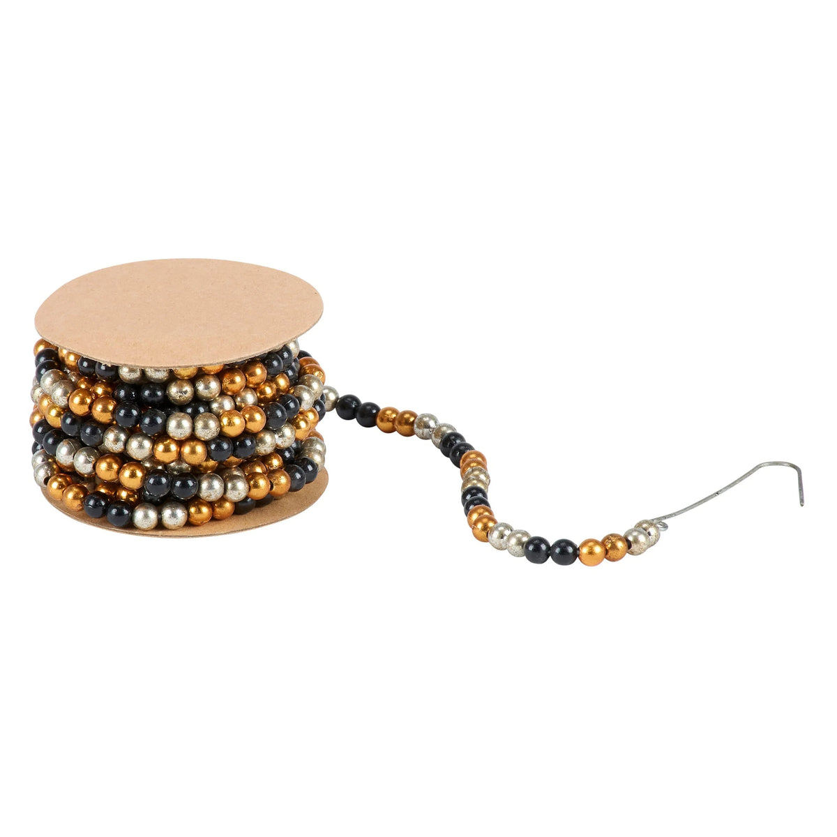 PBK Home Craft Supply - Small Orange Black Plastic Bead Garland