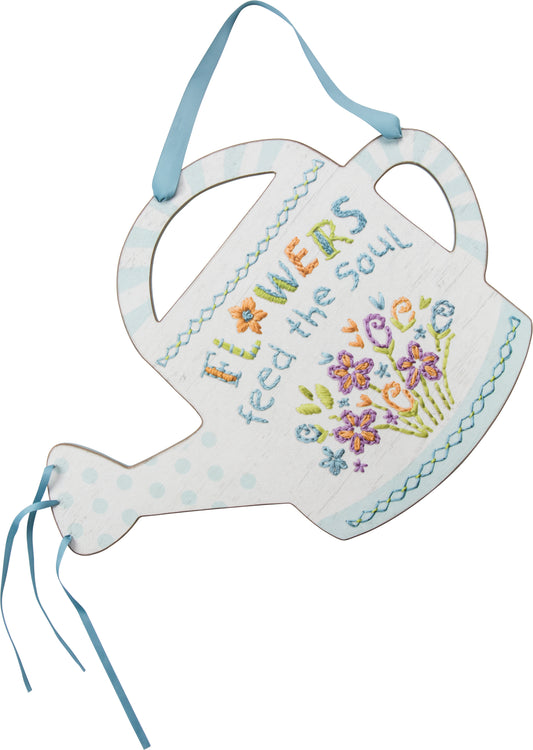 PBK Spring Easter Decor - Flowers Feed the Soul Water Can #26350