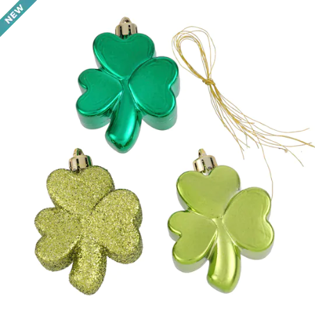Michaels St. Patricks Decor - Shamrock Ornaments 8pc Set