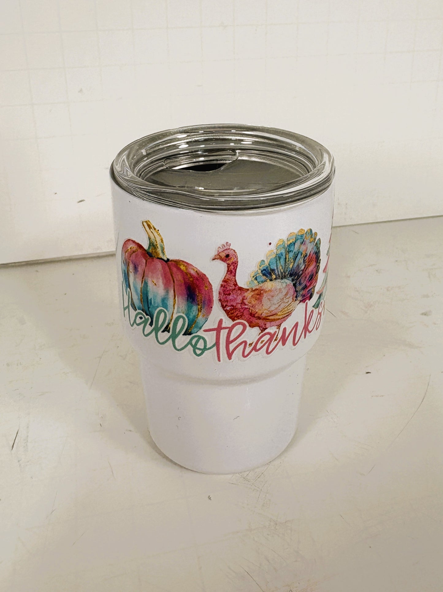 AGSD Fall Decor - White Multi Seasons Halloween Christmas Mini Tumbler