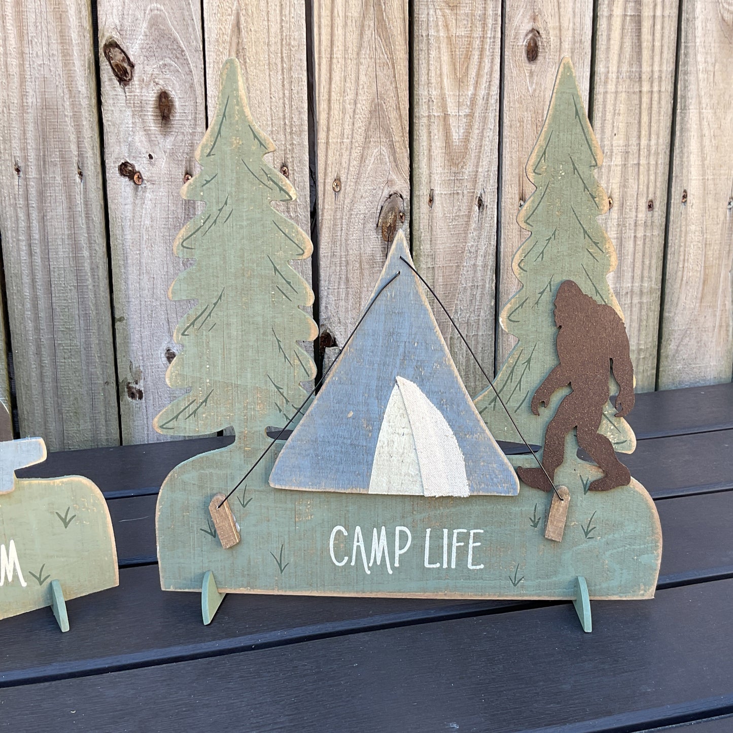 AGSD Home Decor - Bigfoot Camp Life Forest Signs 2pc Set