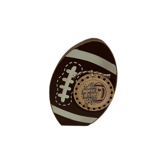AGSD Fall Decor - Chunky Wood Football Icon Sitter