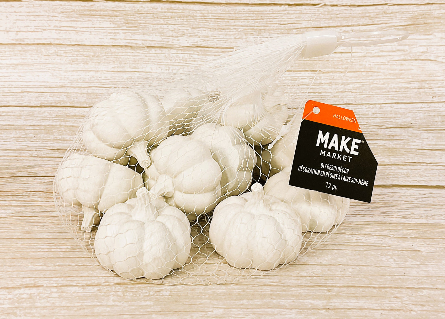 Make Market Halloween Craft Supply - DIY Small Unfinish White Pumpkins