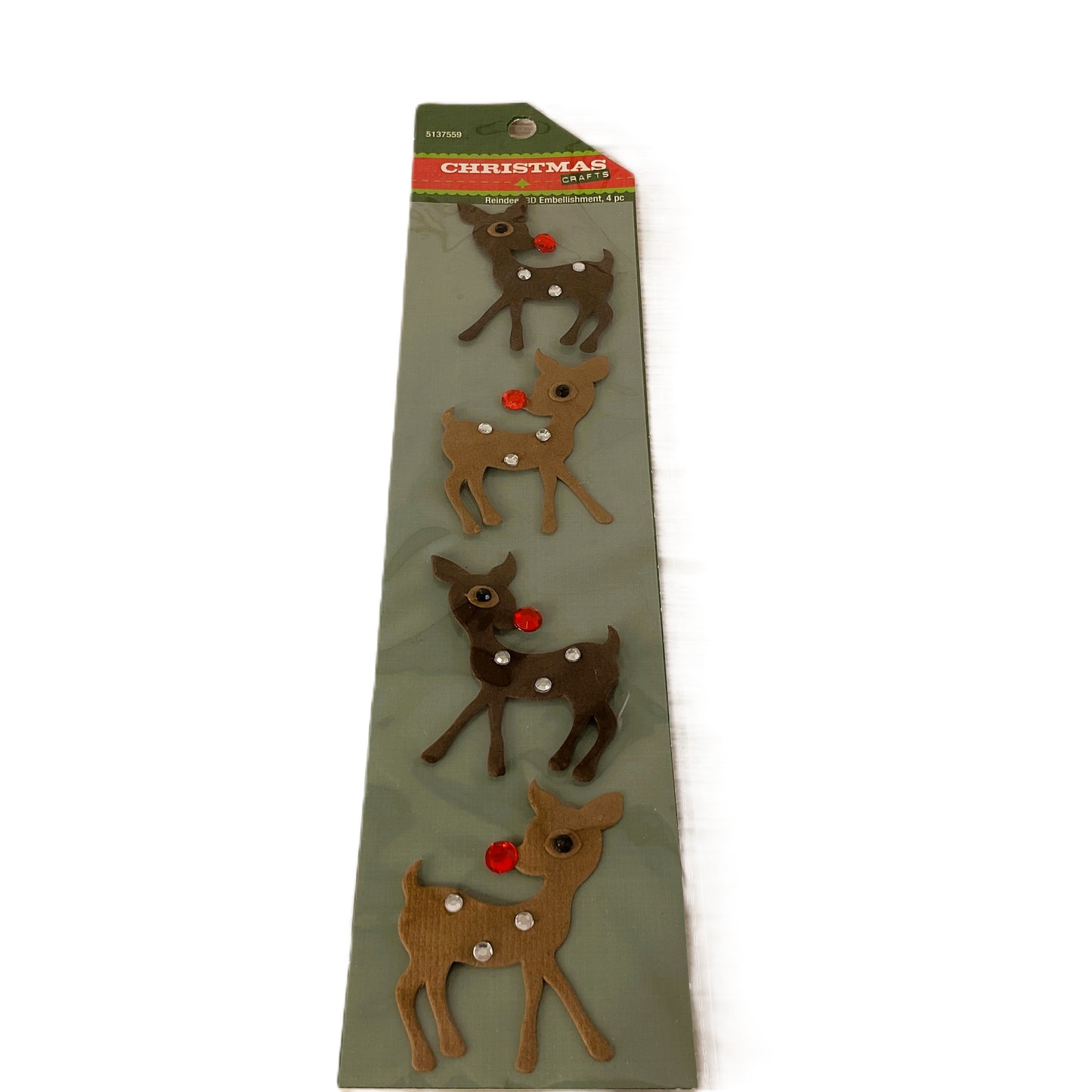 HL Christmas Craft Supply - 3-D Rudolph Reindeer Stickers