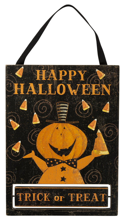 PBK Halloween Decor - Double Side Trick Treat Out Of Candy Sign