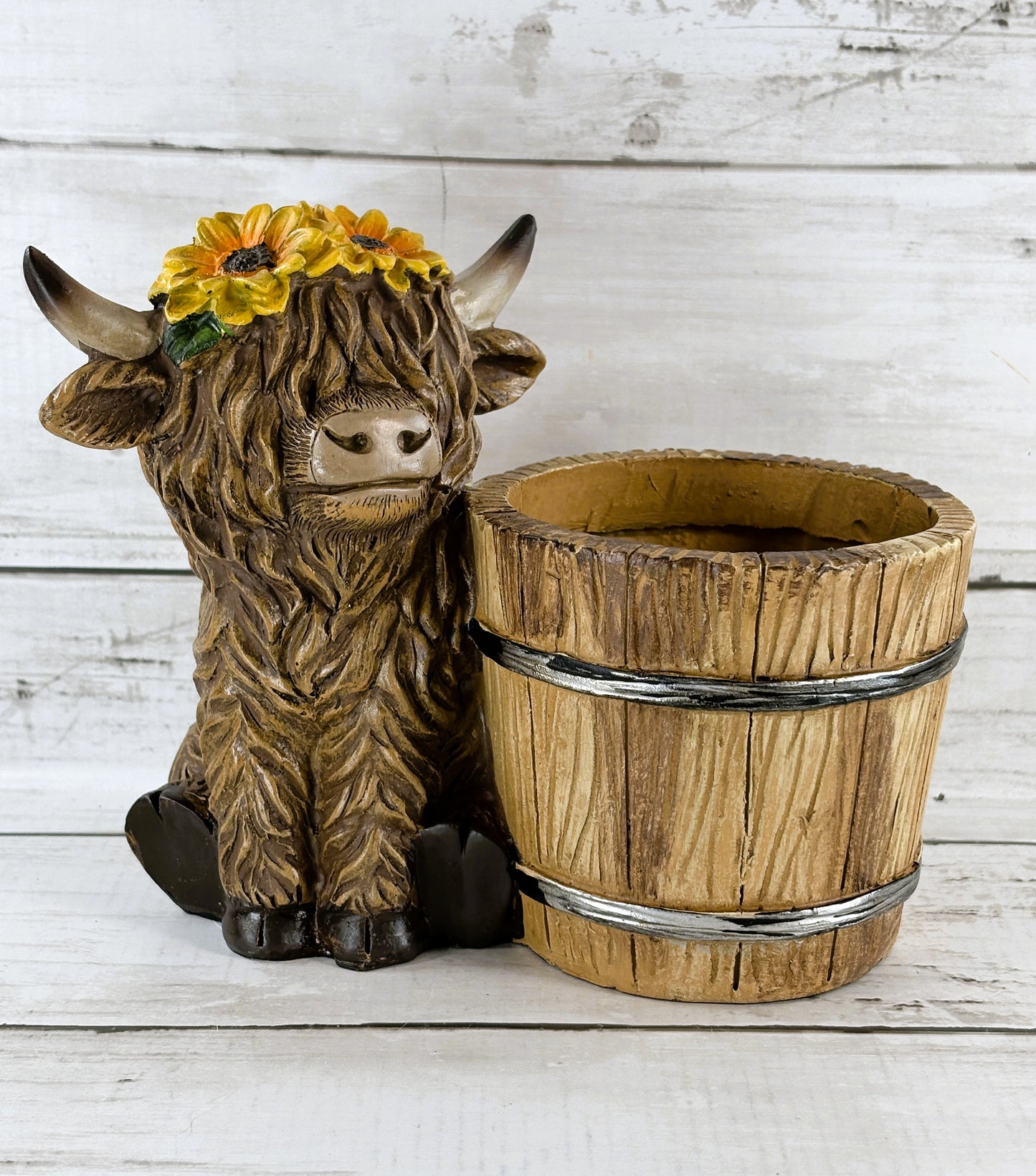 HL Spring Decor - Scottish Highland Cow Sunflower Designs