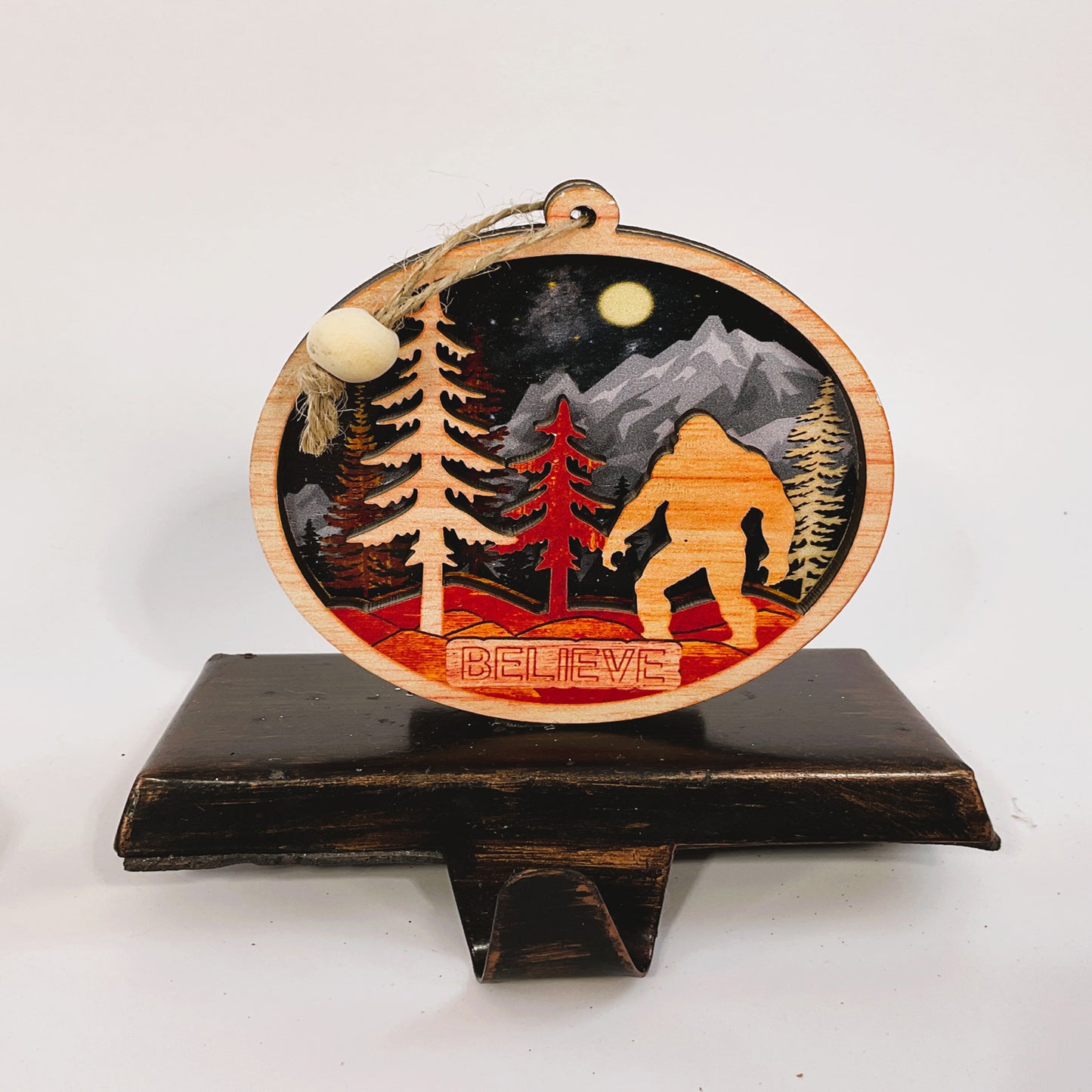 AGSD Christmas Decor –Bigfoot Sasquatch Stocking Holder 2pc Set