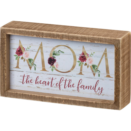 PBK Mothers Day Gift - Mom Heart of the Home Box Sign