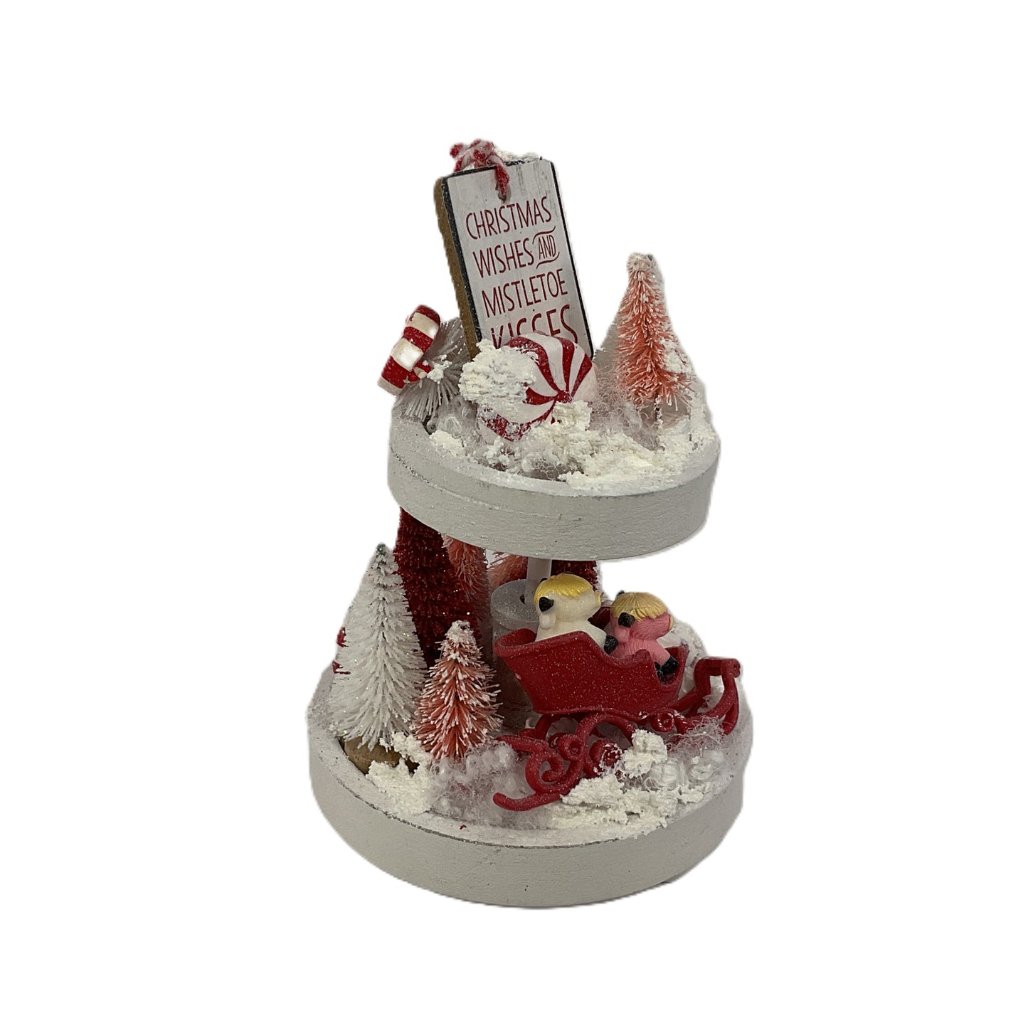 AGSD Christmas Decor - Highland Cows Miniature Mini Fairy Tier Tray Scene