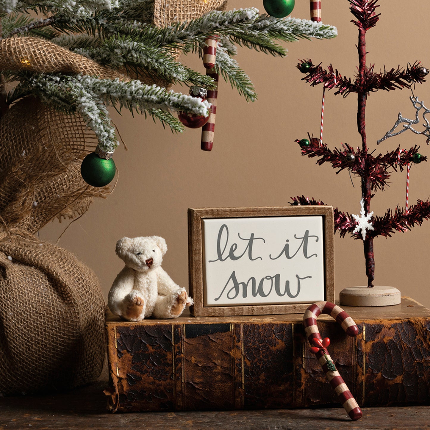 PBK Christmas Decor - Let It Snow Mini Tier Tray Block Box Sign