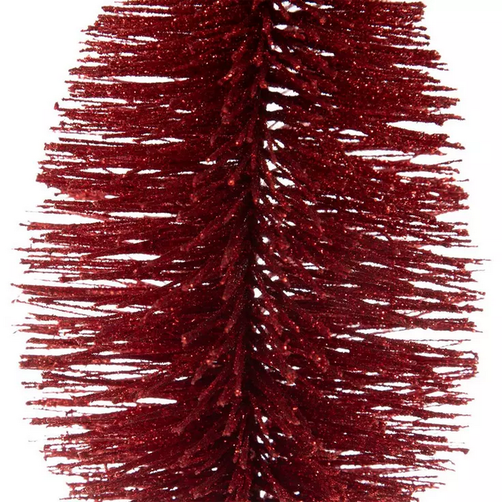 HL Christmas Decor - Light Bulb Sisal Bottlebrush Tree Large Red