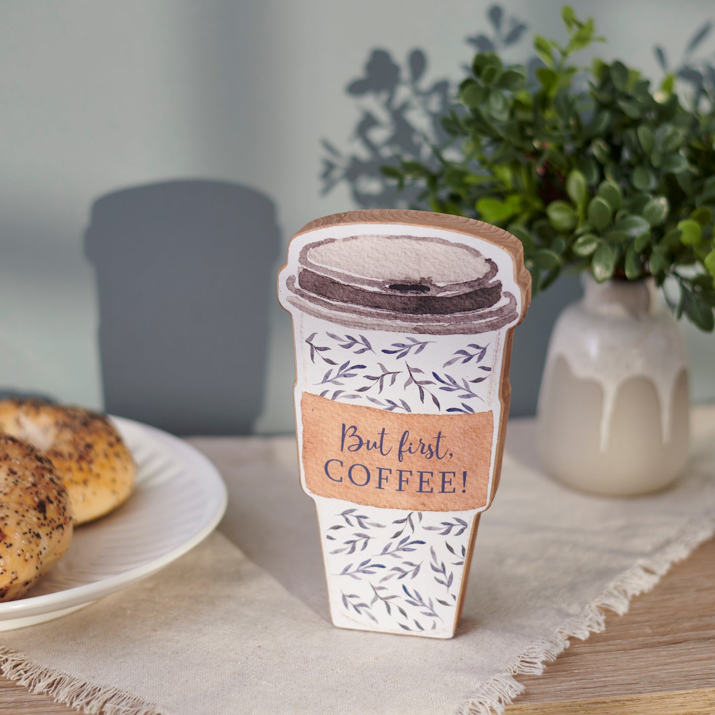 PBK Home Decor - But Coffee First Chunky Latte Cup Sitter