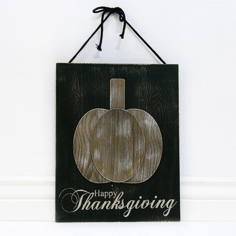 Adams Fall Decor - Happy Thanksgiving Pumpkin Sign