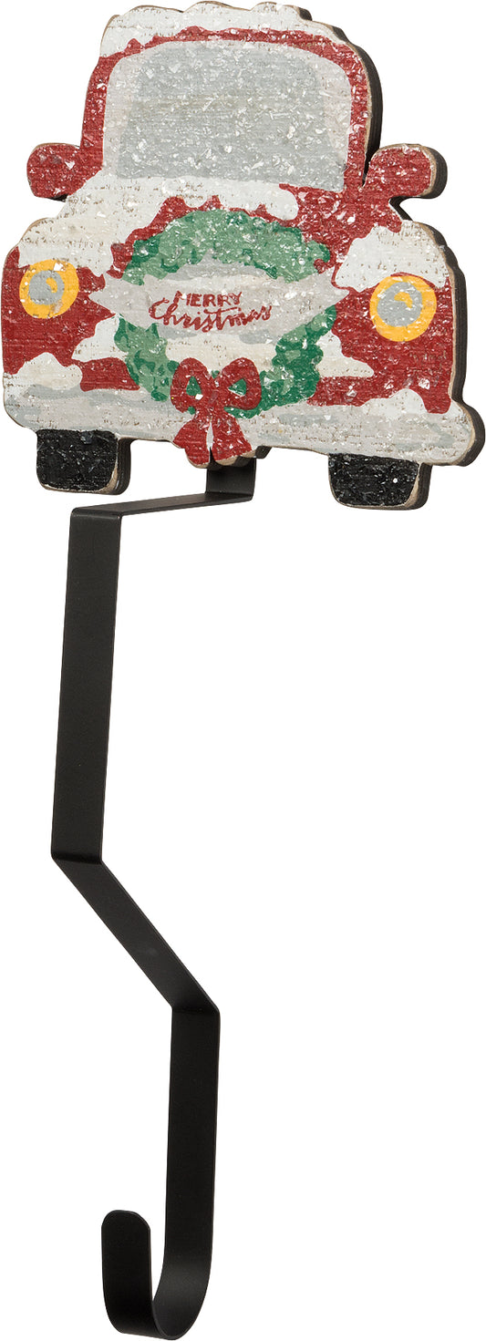 Primitives by Kathy Hand Lettered Truck - Stocking Hook Merry Christmas
