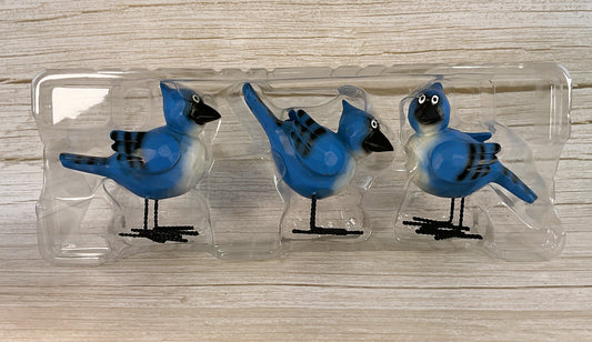 HL Home Decor - Resin Blue Spring Garden Crows Figurines 3pc Set