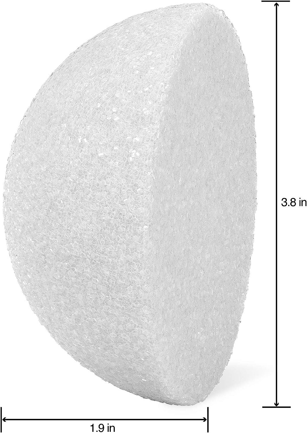 FloralCraft CraftFom Floral Supply - #4 White Half Ball Sphere 1.9 x 3.8-inch
