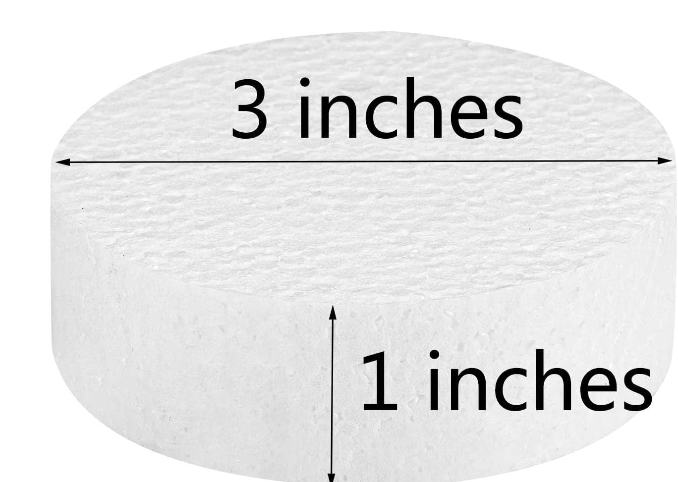 FloralCraft CraftFom Floral Supply - Foam Disc Round Circle Cup Size 3 x 1-inch 6pc Set
