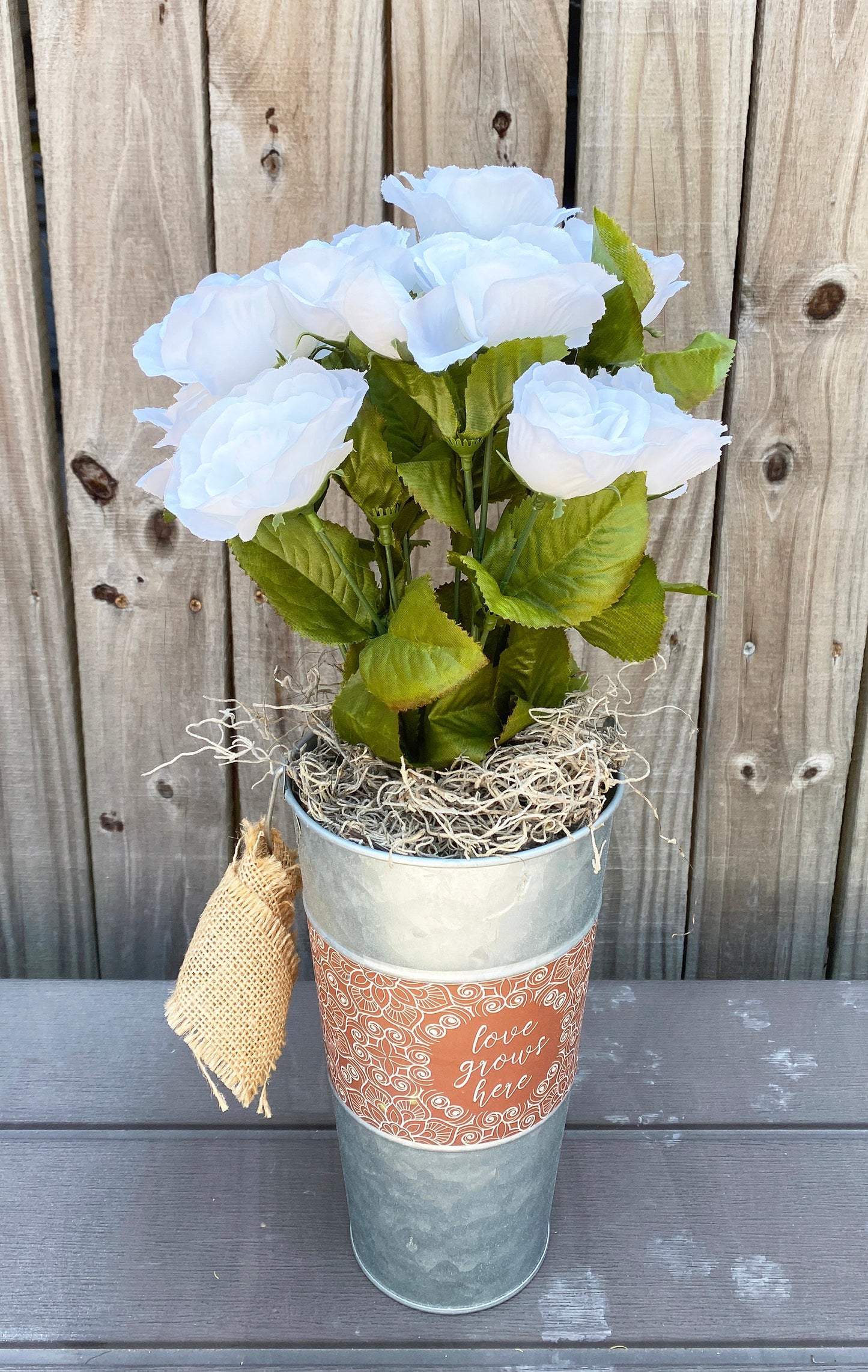 Darice Floral Supply - Cream Off White Small Rose Bush 15inch Tall